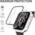 Fengyiyuda (2 Stück) Schutzhülle kompatibel mit Apple Watch 38/40/42/44 mm, mit Ultra-Displayschutzfolie aus TPU, stoßfest, für IWatch Series SE/6/5/4/3/2/1, Clear/Clear, 40 mm